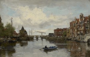 荷兰小镇风景，1873年 作者 雅各布·亨里库斯或亨德里克斯·马里斯