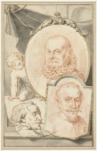 罗兰特·萨弗里 (Roelant Savery)、弗兰斯·斯尼德斯 (Frans Snijders) 和西奥多·朗布茨 (Theodoor Rombouts) 的肖像