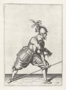 有长矛图画剑的战士，c.1600