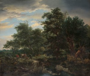 森林场景 作者 Jacob van Ruisdael