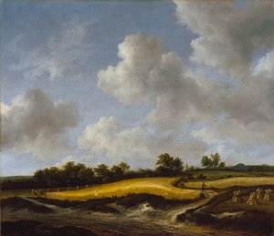 景观与Wheatfield，c.1660