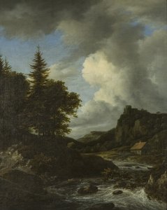 Spate河，约1660年（布面油画） 作者 雅各布范瑞斯达尔