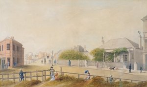 悉尼牛津街，1847年 作者 雅各布·詹森（Jacob Janssen）