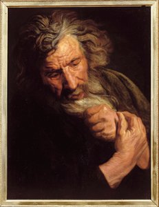 雅各布-约尔丹（1593-1678）的老人头画，约1640年，亚眠，皮卡第博物馆 作者 雅各布·乔丹斯