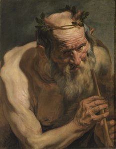 拿着长笛的老色狼，c.1620 作者 雅各布·乔丹斯