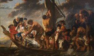 致敬钱。彼得在鱼嘴里找到银币。 1616-1634年前往安特卫普的渡船