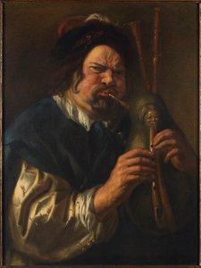 风笛手，1638-1640。 作者 雅各布·乔丹斯