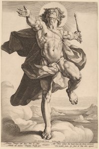 阿波罗作为太阳 作者 Jacob Matham，以 Cornelis Cornelisz van Haarlem 为原型