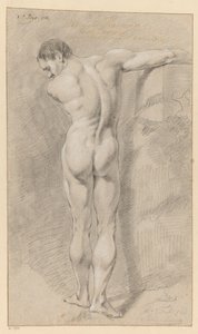 男性裸体站立，从背后看（1768 年一等奖） 作者 雅各布·毛雷尔