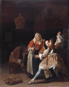拥抱的骑士》，约 1660-65 年（油画板） 作者 雅各布·卢卡斯·奥赫特维尔特