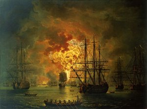 1772年切什马湾土耳其舰队的毁坏