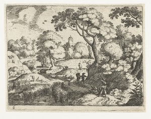 有旅行者和士兵的风景
六幅旅行者风景画（系列名称）