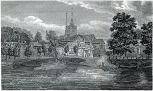 Schnebbelie 1807 年镌刻的奇斯威克圣尼古拉斯教堂