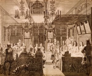 1660年，荷兰庄园的盛宴向国王和王室献上