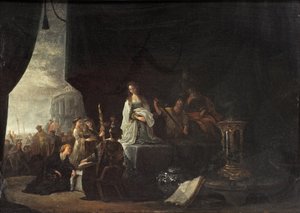 耶弗他女儿的牺牲（画板油画） 作者 Jacob Willemsz de (c.1630 after 1675) 湿