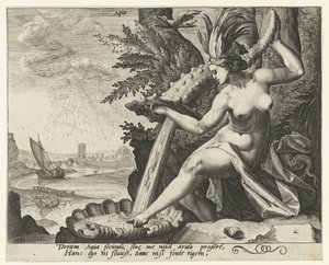 水元素
水（物体上的标题）
De vier elementen（系列标题） 作者 Karel van Mander (I)（归属于）