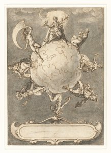 Omnium rerum vicissitudo est》系列最后一幅版画的设计稿 作者 雅各布·德·盖恩 (II)