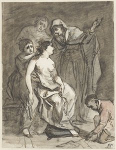 忏悔的抹大拉的素描（？） 作者 卡洛·马拉塔（Carlo Maratta）