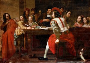 耶稣与公设辩护人（布面油画）