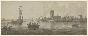 从西南方向看多德雷赫特 作者 Jan van Goyen（可能）