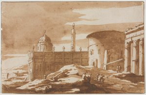 17世纪下半叶的古代建筑景观。
