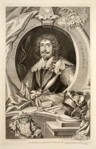 爱德华萨克维尔的肖像，插图来自“英国杰出人物的头”，酒吧。来自1742年伦敦的Knapton 作者 雅各布斯·霍布拉肯