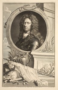 塔尔马什中将的肖像，插图来自“英国杰出人士的头”，酒吧。来自1742年伦敦的Knapton 作者 雅各布斯·霍布拉肯