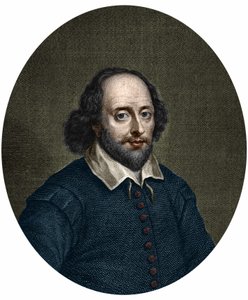 威廉-莎士比亚（1564-1616）的肖像，英国作家。Jacobus Houbraken 1747年的版画。