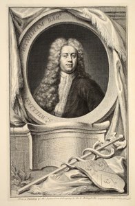 威廉温德姆的肖像，插图来自“英国杰出人物的头”，酒吧。来自1742年伦敦的Knapton 作者 雅各布斯·霍布拉肯