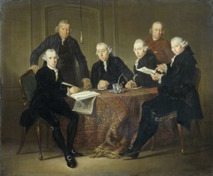 四位摄政王、阿姆斯特丹麻风病人之家的秘书和院长，1773 年 作者 雅各布斯·卢贝蒂·奥古斯蒂尼