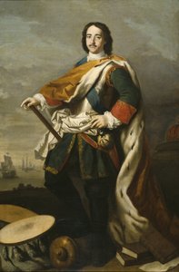 Pierre I le Grand, tsar de Russie - 彼得一世大帝 (1672-1725) 的肖像，作者是雅各布的阿米戈尼 (1675-1752)。 布面油画。 尺寸：210x139 厘米。 斯德哥尔摩国家博物馆
