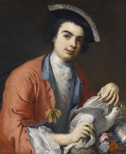 Portrait de Carlo Broschi dit Farinelli, chanteur contralto et soprano, castrat italien - Portrait of Carlo Broschi (1705-1782), known as Farinelli par Amigoni, Jacopo (1675-1752). Oil on canvas, size : 76x63,5 - Private Collection