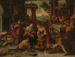 拉撒路和富人 作者 Jacopo Bassano（复制后）