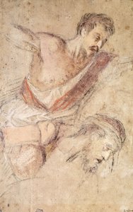 鞭打研究：一个人的鞭打和基督的头， 作者 哈科波·巴萨诺（Jacopo Bassano）