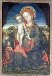 Leonello d&39;Este崇拜的谦卑圣母（1407-50） 作者 雅各布·贝里尼（Jacopo Bellini）