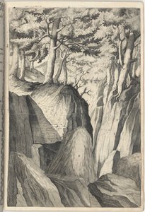 突出的岩石[板块I]。 作者 雅各布·利戈齐（Jacopo Ligozzi）