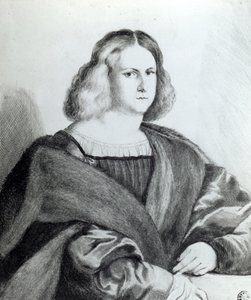 一个年轻人的肖像，由Wenceslaus Hollar打印，1650年