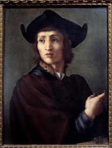 一个珠宝商的画像。画家：Jacopo (Iacopo) Carrucci dit il Pontormo (Pontormo) (1494-1556) 作者 雅各布·蓬托尔莫