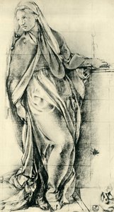16世纪中叶，用于报喜的圣母玛利亚的素描，1943年。 作者 雅各布·蓬托尔莫