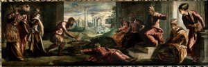 Caius Mucius Scaevola in front of Porsenna Caius Mucius Scaevola, plunges his hand into the fire. (Painting 作者 雅各布·罗布斯提·丁托列托