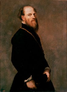 Jacopo Robusti dit Tintoretto在金链画中的绅士肖像 作者 雅各布·罗布斯提·丁托列托