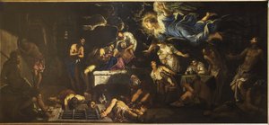 监狱中的圣罗赫（Angel）拜访了监狱，1567年。 作者 雅各布·罗布斯提·丁托列托