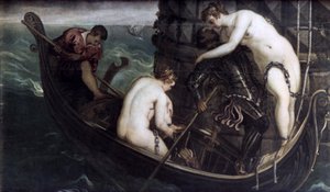 1560-1594年后的Arsinoe拯救 作者 雅各布·罗布斯提·丁托列托