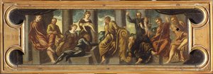 所罗门的审判。 作者 Jacopo Robusti Tintoretto