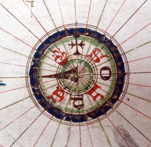 指南针点，欧洲文艺复兴时期地图，Jacopo Russo（后）1528年
