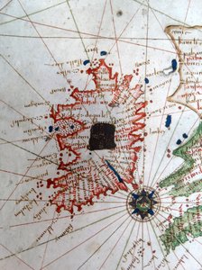 爱尔兰，详细信息来自欧洲文艺复兴时期的地图，Jacopo Russo（后），1528年