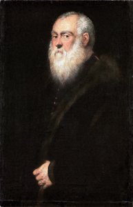 德文：Bildnis eines weißbärtigen Mannes 国王西吉斯蒙德二世-奥古斯都（1520-1572 年）肖像 作者 雅各布·丁托列托