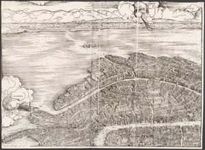 威尼斯的景色[左上块]，1500年。