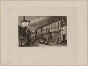 1864年以前的皮埃特山（aquatint） 作者 雅克·阿方斯（雅克·德斯塔德）