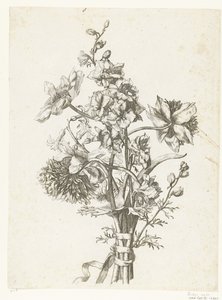 绣球花、风信子和三角梅花束
Diverses Fleurs mises en Boucquets（系列名称） 作者 雅克·贝利（一）